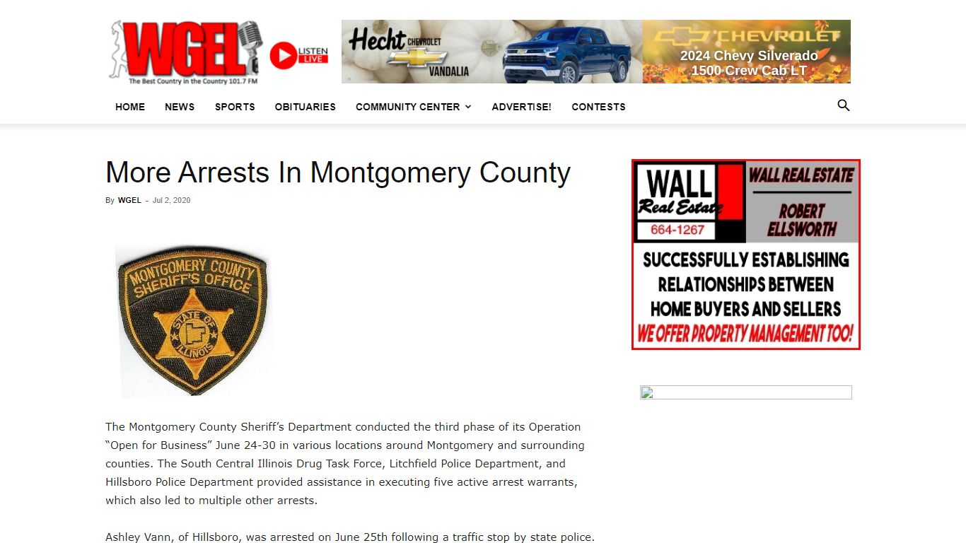 More Arrests In Montgomery County - WGEL