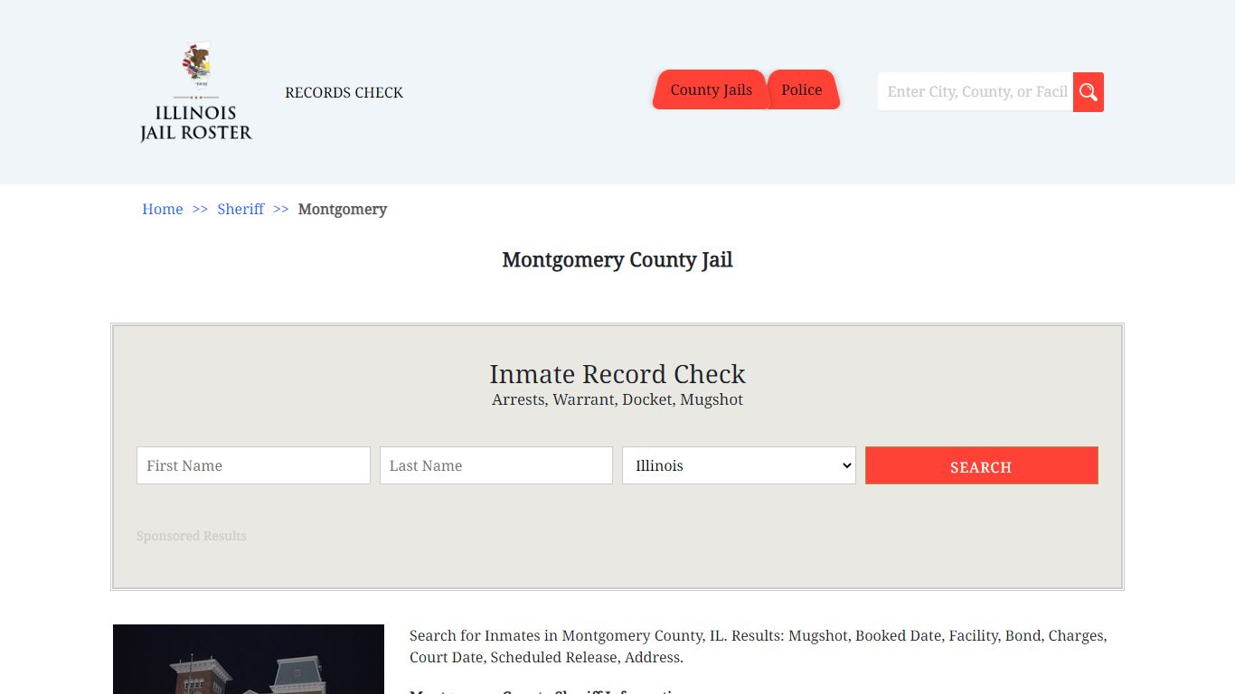 Montgomery County Jail - Jail Roster Search