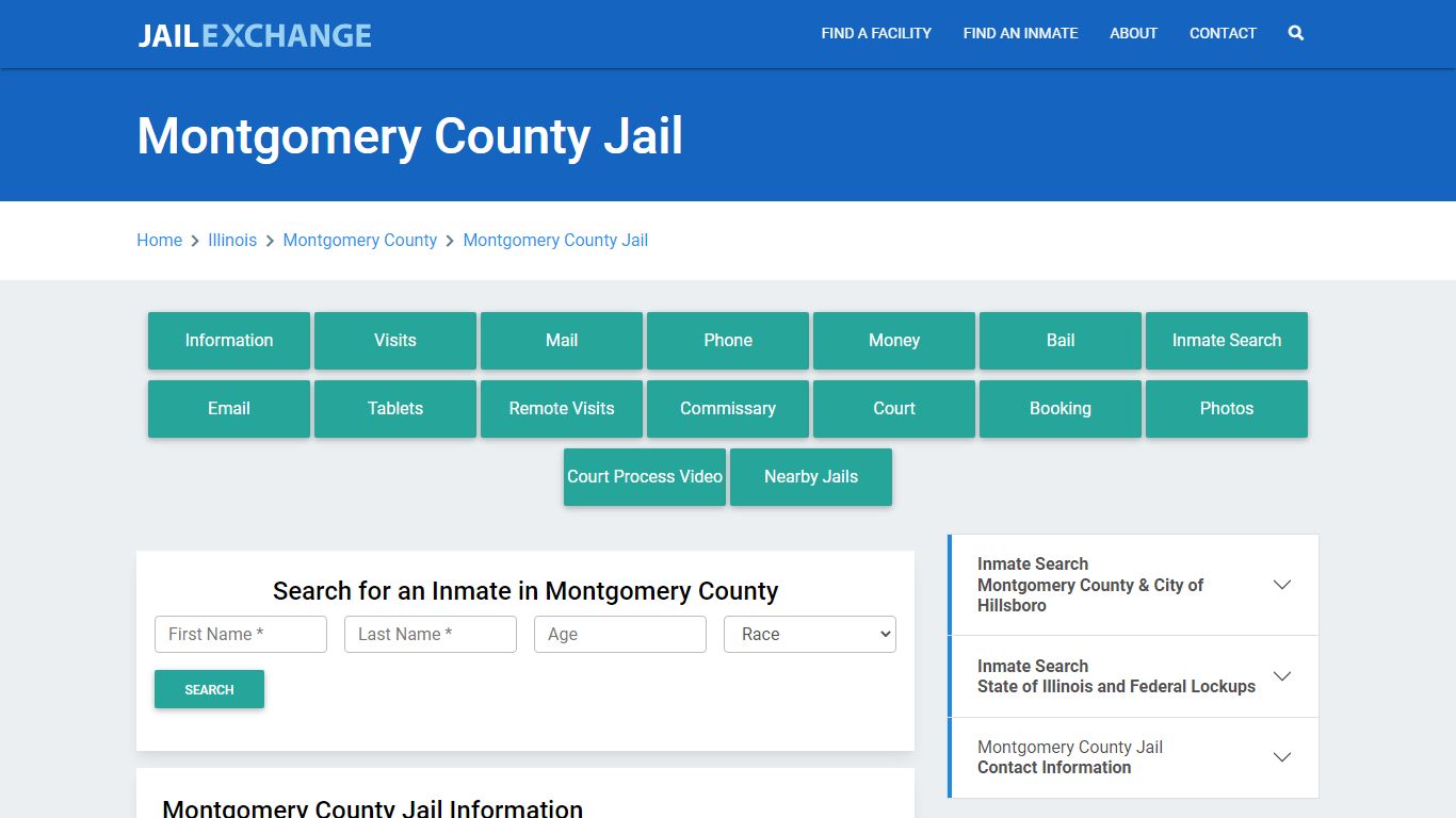 Montgomery County Jail Roster Lookup, IL, Inmate Search